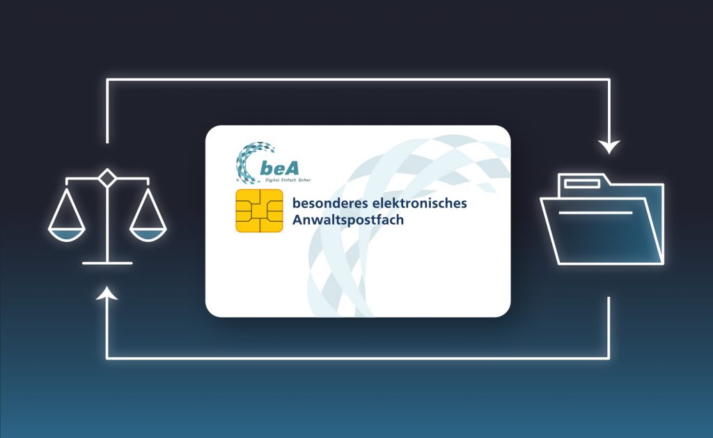 Eine Kreditkarte mit dem Logo von, Besonderes elektronisches Anwaltspostfach